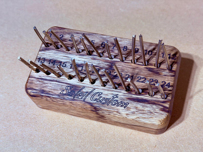 Fret Holder / Caddy - Figured Black Limba