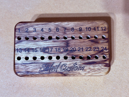 Fret Holder / Caddy - Figured Black Limba