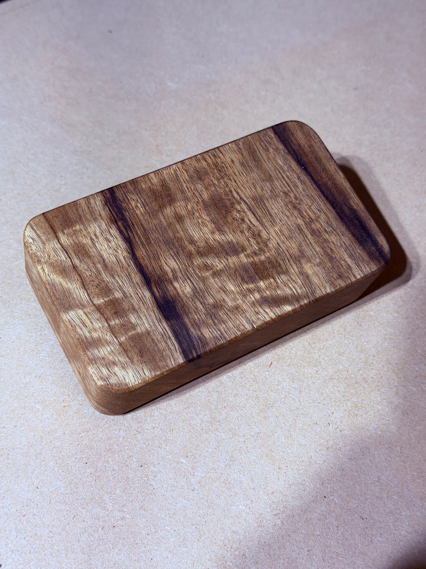 Fret Holder / Caddy - Ziricote & Quilted Black Limba