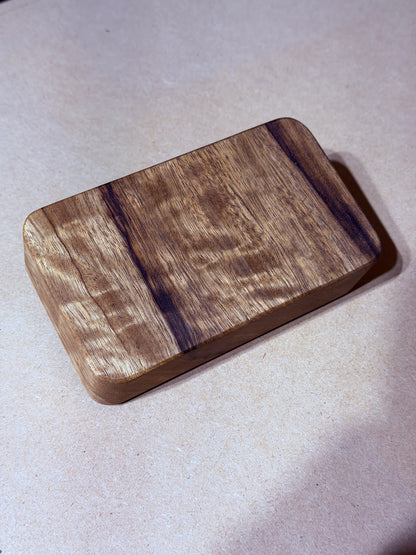 Fret Holder / Caddy - Ziricote & Quilted Black Limba