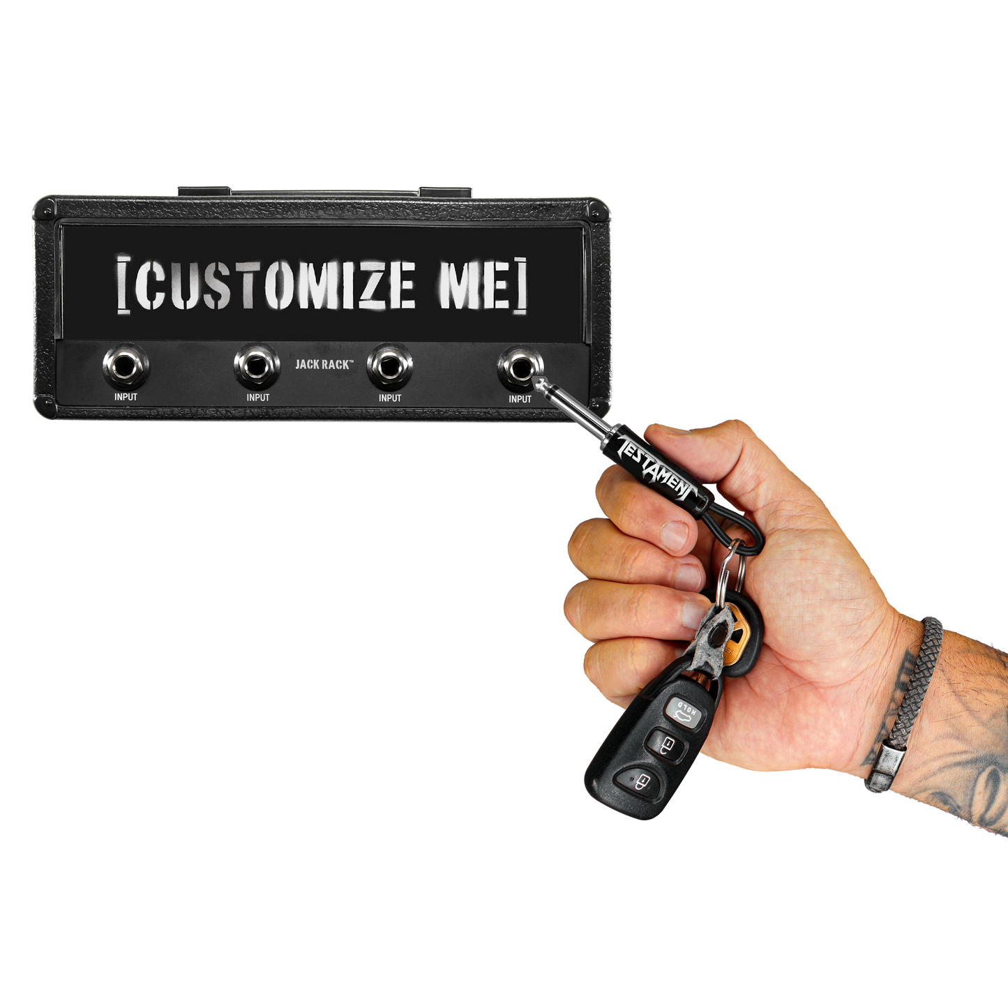 Testament Logo Guitar Plug Keychain