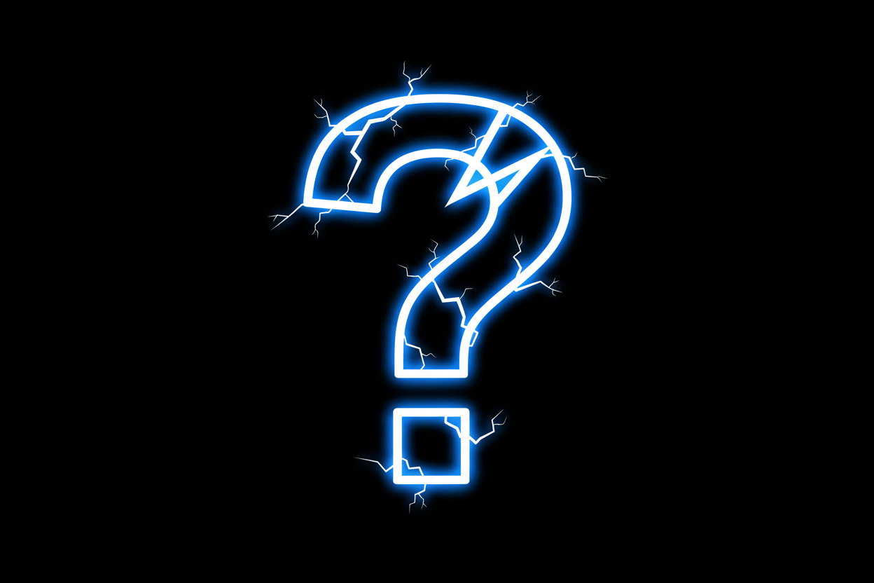 Electrical Spark and Question Mark